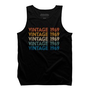 Men's Design By Humans Retro Vintage 1969 Rainbow By JoshuasPlayhouse Tank Top - 1 of 2