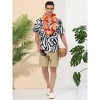 Lars Amadeus Men's Animal Print Short Sleeves Button Up Casual Print Shirts - 3 of 4