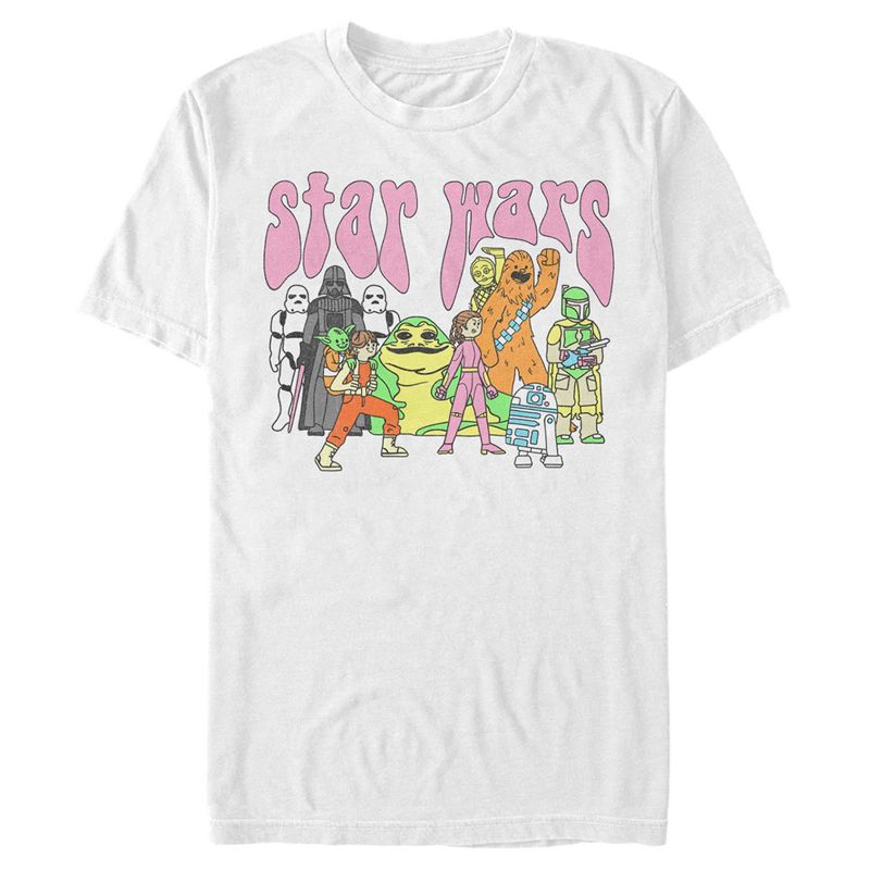 Men's Star Wars Psychedelic Classic Characters T-Shirt, 1 of 6
