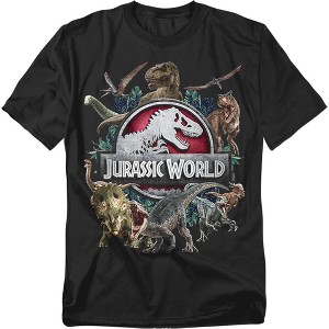 Jurassic World Dino Group Adult T-Shirt - 1 of 4