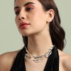 SOHI Women's Champayne Gold Party Collar Neckace - 3 of 4