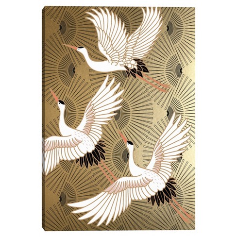 24 x 36 Crane Japanese Jewel by Nikki Chu Canvas Art Print - Masterpiece  Art Gallery