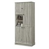 Akoasm 67.7 in. H Large Flip-Out Basket & Enclosed Bathroom Storage Cabinet with Adjustable Shelves-Oak - 4 of 4