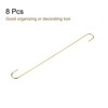 Unique Bargains Steel Extra Long Garden Bathroom Kitchen S Shape Hooks and Hangers 8 Pcs - 3 of 4