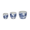 Sagebrook Home 3pc Chinoiserie Planters Ceramic: Hand-Painted, Rust-Resistant, No Drainage Hole(s) - 3 of 4