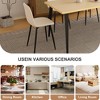 KWPZQEB 63" Rectangular Dining Table for 6-8, , Farmhouse Dining Table with Wooden Tabletop & Rust-Resistant Iron Legs for Dining Room, Living Room - 4 of 4