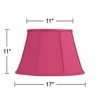 Springcrest Mapo 11" Top x 17" Bottom x 11" High x 11" Slant Lamp Shade Replacement Large Raspberry Bell Traditional Softback Washer Harp Finial - 4 of 4