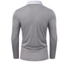 Men's Casual Polo Shirts Classic Long Sleeve Basic Button T-Shirt Lightweight Cotton Golf Tops - 3 of 4
