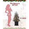 3FT Snow Flocked Christmas Tree with 78 LED Lights & 8 Lighting Modes, Battery-Powered Mini Xmas Tree with Classic Black Base - 4 of 4