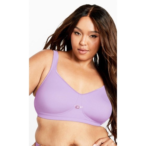 Avenue  Women's Plus Size Fashion Soft Caress Bra - Sweet Lavender - 50dd  : Target
