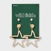 Seashell Starfish and Cubic Zirconia Earring Set 2pc - Wild Fable™ Gold - 2 of 3