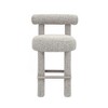 TOV Furniture Carmel Performance Boucle Counter Stool in Black & White - 3 of 4