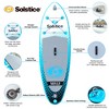 Solstice Maui 8 Foot Youth Stand Up Paddle Board Inflatable Raft Set w/Accessory & Camera Mount, Bungee Storage, Backpack, and Hand Pump, Blue - 3 of 4