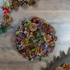 Northlight Iced Pine Cones with Berries Artificial Christmas Wreath, 10-Inch, Unlit - 2 of 3