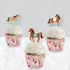 Big Dot of Happiness Run Wild Horses - Cupcake Decoration - Pony Birthday Party Cupcake Wrappers and Treat Picks Kit - Set of 24 - 3 of 4