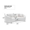93" Minimalist Curved 3-Seater Sofa, Chenille Velvet Upholstered Cloud Couch with Tight Curved Back for Living Room, Apartment,Office - 2 of 4