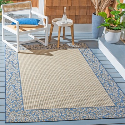 Reversible Off-White Easy-Care Synthetic Area Rug 47"x67"