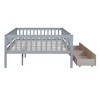 DOMETOUR Full Size Daybed Wood Bed with Two Drawers, Gray - 4 of 4