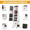 360° Swivel Jewelry Armoire with Storage Shelf & Drawer, 66" H Full-Length Mirror Jewelry Armoire, Floor Standing Jewelry Organizer Cabinet - 2 of 4
