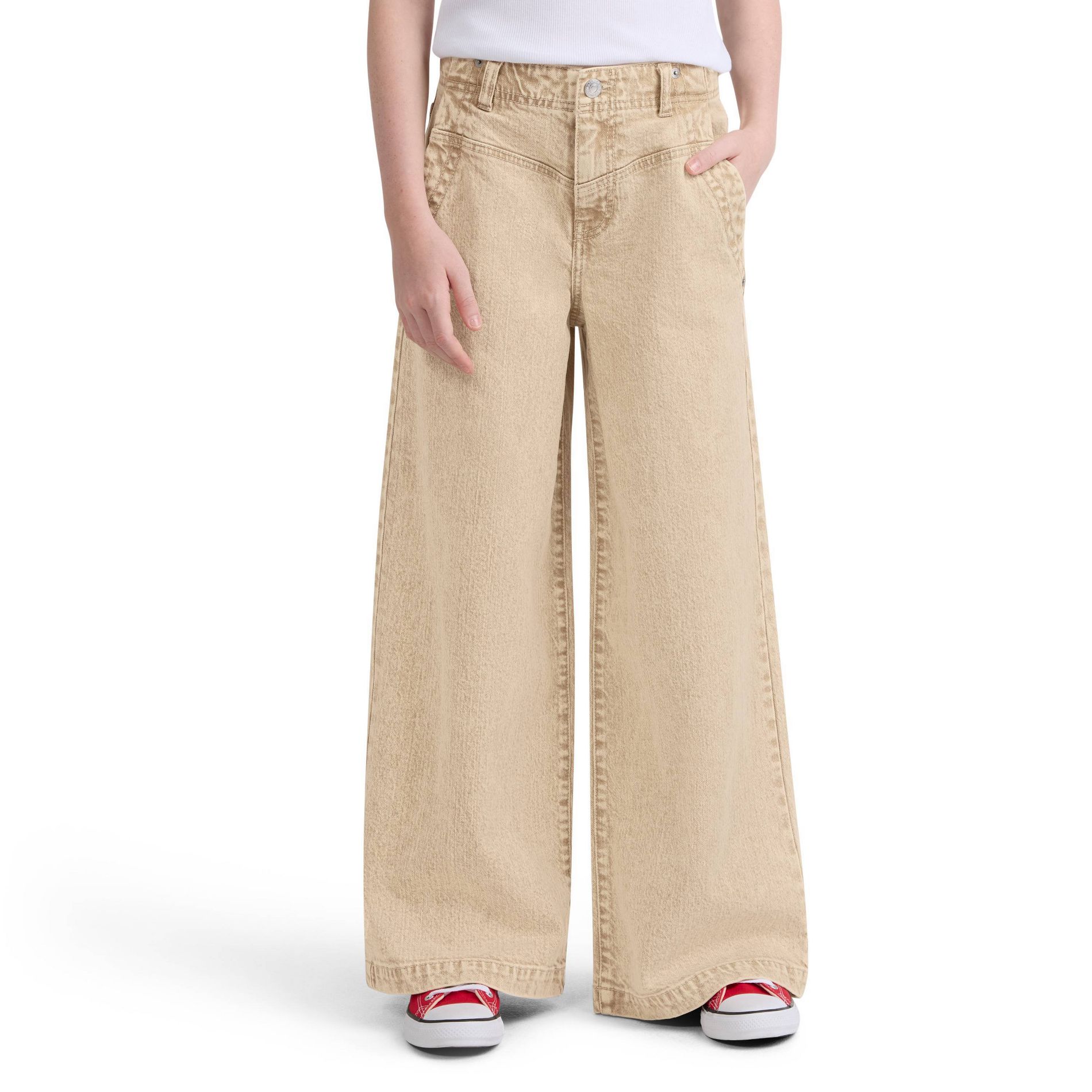 Levi's® Girls' '94 Yoked Baggy Wide Leg Jeans - Light Brown Wash 10