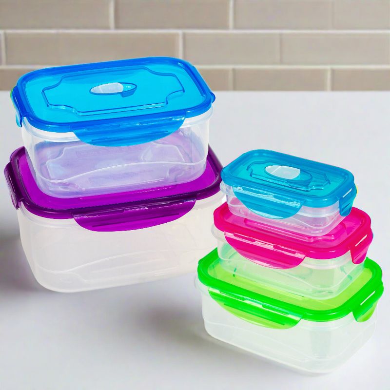 Lexi Home Jumbo 5-Piece Lock and Seal Rectangle Food Storage Container Set, 5 of 6