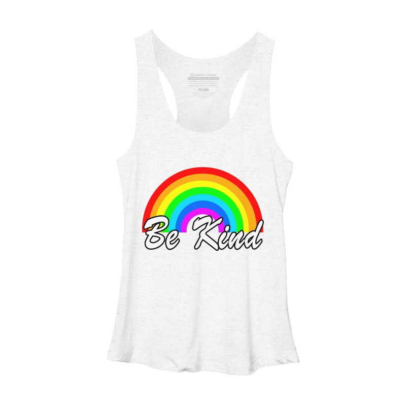 Adult Design By Humans Be Kind Autism Awareness Rainbow Choose Kindness By Racerback Tank Top, 1 of 3