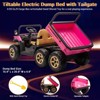 Kids Ride On Dump Truck 24V 4WD - 6-Wheel All-Terrain 2-Seater UTV with Parent Remote, Electric Dump Bed, Bluetooth, LED Headlights for Ages 3-9 - 4 of 4