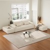 NicBex Couches for Living Room 102" Oversized Sectional Lounge Chaise Flexible Combinations Cloud Plush Loveseat with  2 Removable Footstool, Beige - 3 of 4