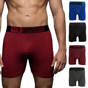 Gold Standard Mens 4-pack Performance Boxer Briefs Athletic Underwear :  Target
