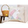C&F Home 18" x 18" Bunny Eggs Embroidered Spring Easter Themed Accent Throw Pillow - 3 of 3