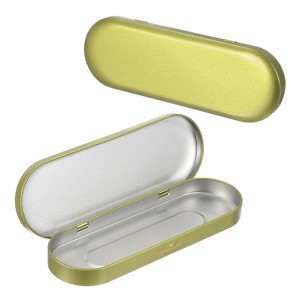 Unique Bargains Portable Rectangular Makeup Brushes Metal Hinged Tins Box 2 Pcs - 1 of 4