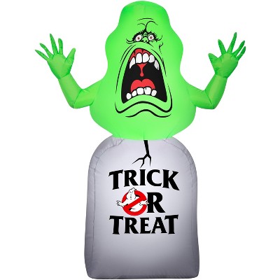 Ghostbusters Airblown Inflatable Slimer with Tombstone, 3.5 ft Tall, Green