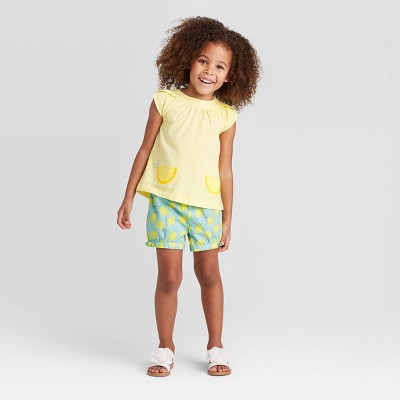 girls lemon shorts