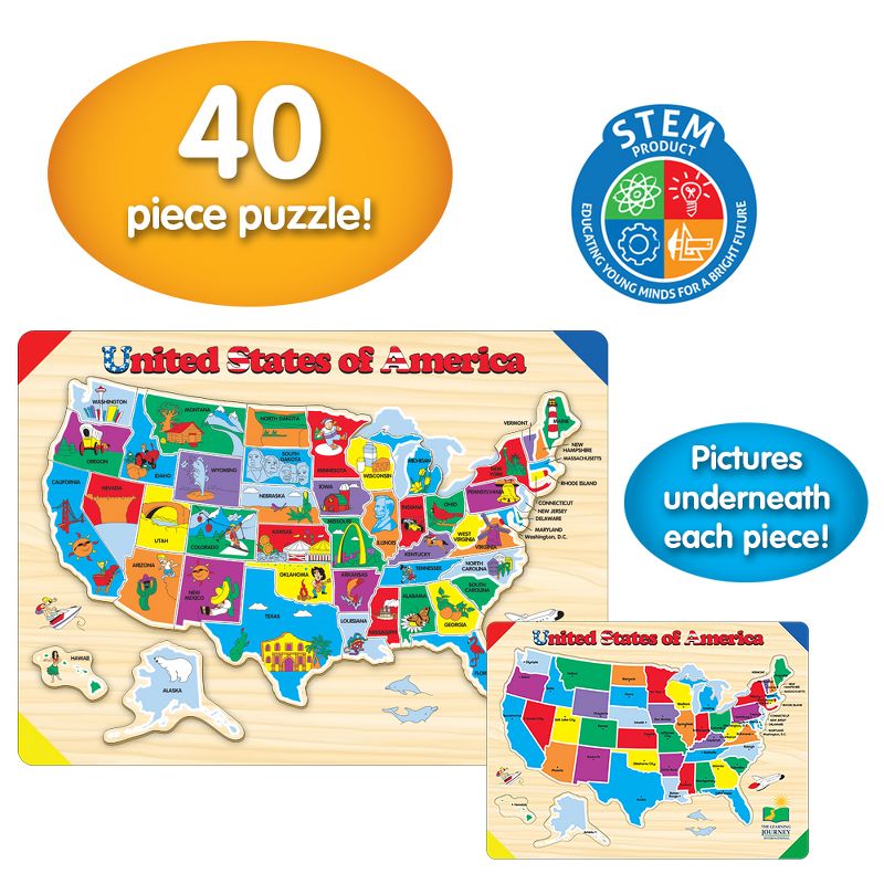 The Learning Journey Lift & Learn USA Map Puzzle, 3 of 6