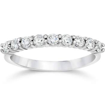Pompeii3 1/2 Ct Lab Created Diamond Wedding Ring 14K White Gold