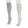 MUK LUKS Women's Women's 2 Pack Tall Compression Cozy Sock - 2 of 2