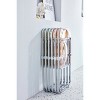 Folding Chair Steel Frame Clear Plastic Seat Lightweight Space-Saving Design for Home Office -3irtyhousy - 3 of 4