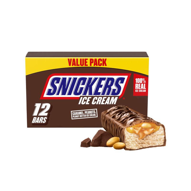 Snickers Ice Cream Bars - 12ct/24oz, 1 of 8
