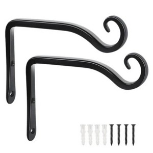 LunaLulinlk 2 packs 5.6 inch Decorative Iron Wall Hooks Metal Lantern Bracket Hanger Indoor Outdoor - 1 of 4