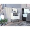 TIRAMISUBEST White Nightstand with Hairpin Legs, Space-Efficient Bedside Solution - 2 of 4