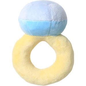 Squeaky Stuffed Engagement Ring Shape Dog Chew Toy Soft Cleaning Massage Supplies Pet Plush Ring Molar Pet Supplies - 1 of 1