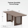 67 inch Rectangle Brown Rattan Dining Table for 4-6 People Suitable for Dining Room and Living Room - 4 of 4