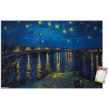 Trends International Starry Night over The Rhone by Vincent van Gogh Unframed Wall Poster Print White Mounts Bundle 14.725" x 22.375"