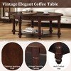 KTMBDW Coffee Table in 45", Vintage Oval Coffee Tables for Living Room, Wooden Dining Center Tables with Storage Shelf and Drawer - 4 of 4