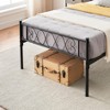 Bed Frame with Headboard and Footboard, Metal Platform Bed Frame with Iron-Art Sweet Heart,  Under Bed Storage, Easy Assembly - 4 of 4