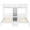 Polibi L-Shaped Twin Over Twin & Twin Bunk Bed with Staircase Drawers and Side Storage - 4 of 4