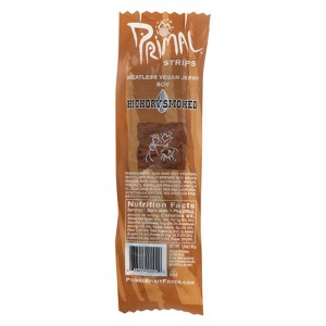Primal Strips - Vegan Jerky - Meatless - Soy - Hickory Smoked - Case of 24 - 1 oz - 1 of 3