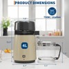 Stainless Steel Water Distiller 4L 750W with Glass Jug, Gold/Red/Silver - 3 of 4