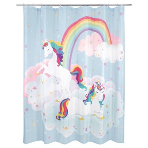 Unicorn and Rainbow Kids' Shower Curtain - Allure Home Creations - 1 of 4