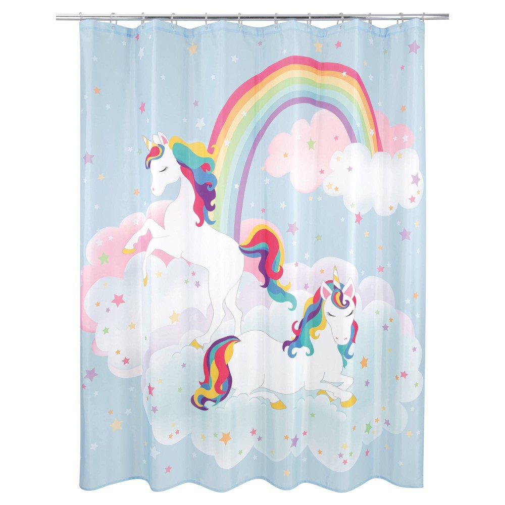 Photos - Shower Curtain Unicorn and Rainbow Kids'  - Allure Home Creations